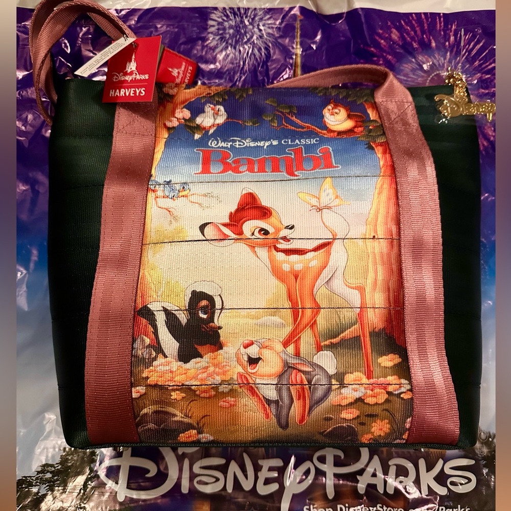Disney Parks X Harveys Bambi Medium Poster Tote Seatbelt Bag NWT